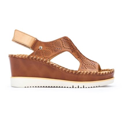 Women's Pikolinos AGUADULCE Wedge Sandals Brown | NZ N25983A